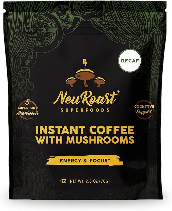 Decaf instant mushroom coffee 